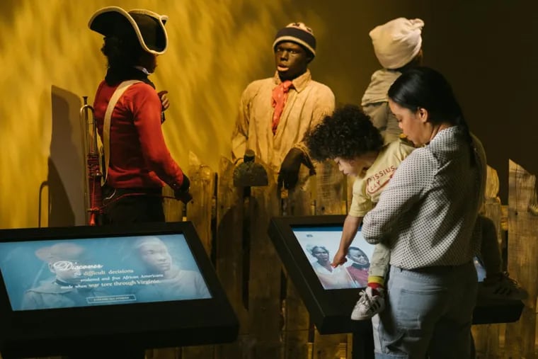 To mark Black History Month, the Museum of the American Revolution will offer a lecture by historian Judith Van Buskirk, who wrote the book Standing In their Own Light: African American Patriots in the Revolutionary War. This tableau tells the story of London Pleasants, an African-American teenager in Virginia in 1781, who, lured by the promise of freedom, joined the British forces. Blacks were torn over whether to risk taking a chance at freedom with the British, or staying on the side of the American colonies.