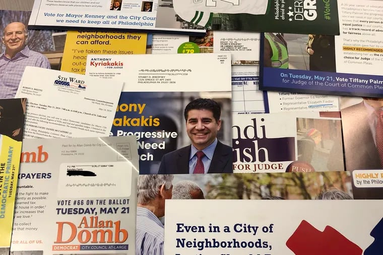 Here's a montage of political leaflets put out by all sides in the Philly primary election.