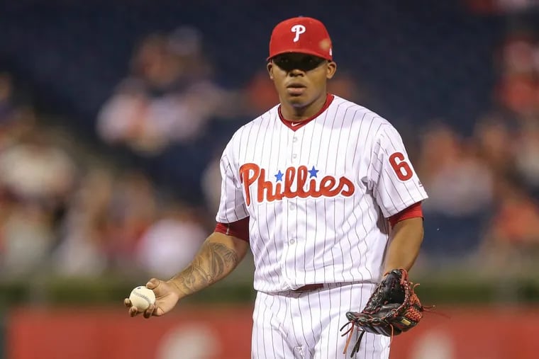 Edubray Ramos is back with the Phillies after a brief stint in triple-A Lehigh Valley.