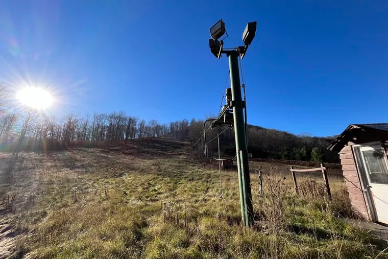 The ski lifts at Denton Hill State Park. A plan would create a year-round adventure center there with skiing, mountain biking, a ropes course, stargazing, and more.
