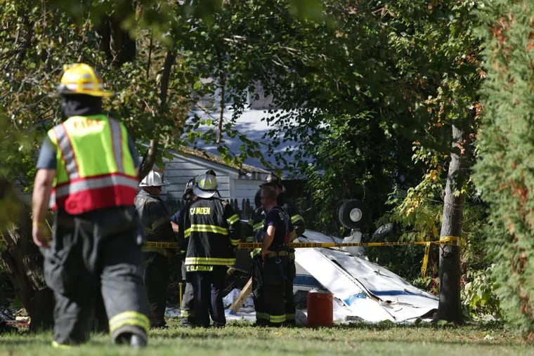 A small plane  crashed in a Lindenwold backyard on Oct.19, 2016.