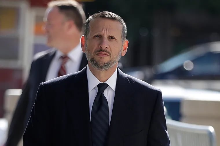 David Wildstein arrives at Martin Luther King Jr. Federal Courthouse for a hearing Friday, Sept. 23, in Newark.