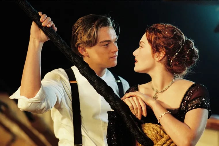 Leonardo DiCaprio, left, and Kate Winslet in "Titanic."