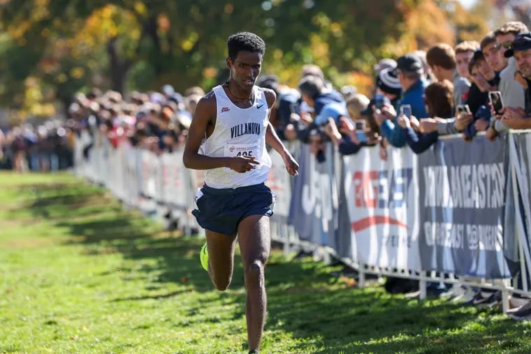 Villanova's Haftu Strintzos finished second in the 8,000 meters at the Big East Championships on Oct. 29 in  Attleboro, Mass.
