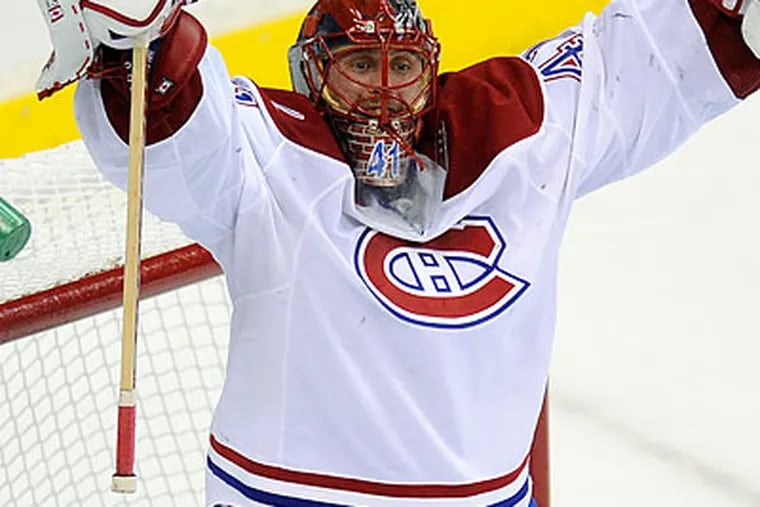 Jaroslav Halak made 41 saves in the Canadiens' Game 7 win over the Capitals. (Nick Wass/AP)