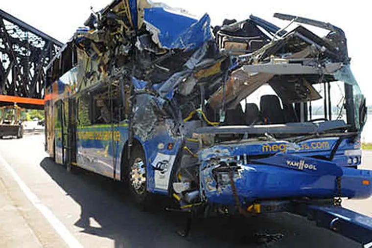 An 18-year-old from Voorhees and a 19-year-old Temple University student were among the four who died when a Megabus headed to Toronto slammed into a bridge. (Associated Press)