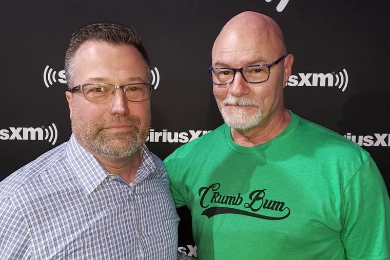 Philly sports talkers Harry Mayes (left) and Tony Bruno are launching a new, daily talk show on SiriusXM on Monday, April 6, at the height of the coronavirus pandemic.