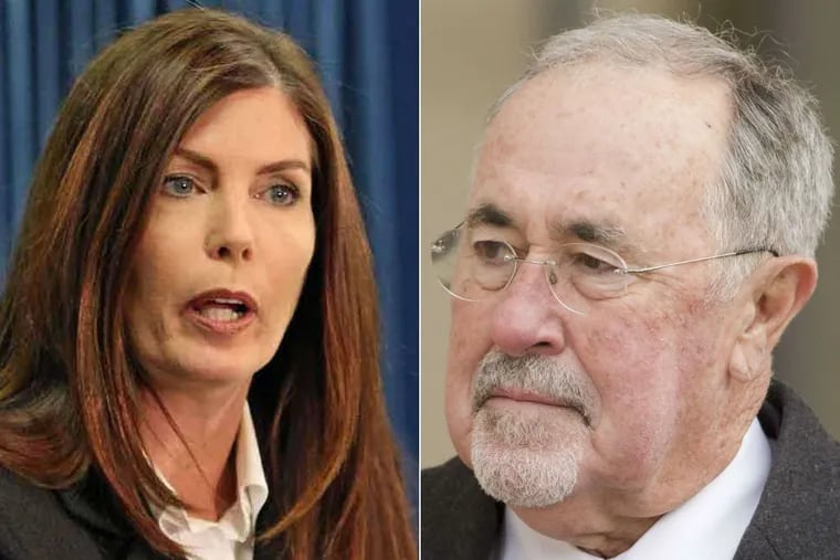 Pennsylvania Attorney General Kathleen Kane and state Supreme Court Justice Michael Eakin.