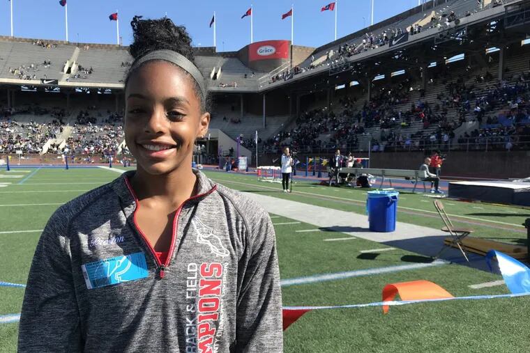 Delsea’s Ashley Preston finished second in the pole vault during Thursday’s Penn Relays.