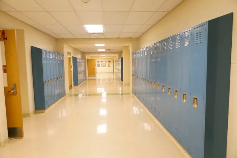 File: An empty hallways at Morgan Village Middle School in Camden, NJ on Monday, January 17, 2022. Morgan Village Middle School is a 6th-8th grade school in the Fairview section of Camden.