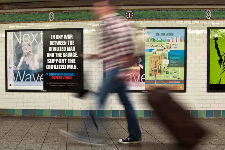 In rejecting an inflammatory ad from an anti-Islamic group, SEPTA is getting into a legal battle it can't win, one local expert says. (AP Photo/Bebeto Matthews)