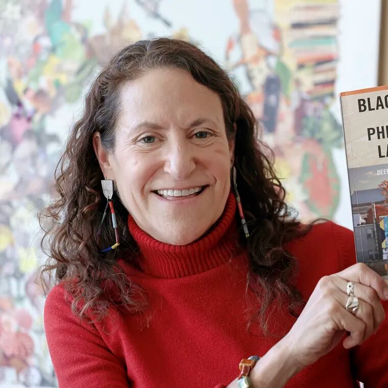 Amy Jane Cohen was photographed with her book, "Black History in the Philadelphia Landscape," at Cafe Walnut in Philadelphia.