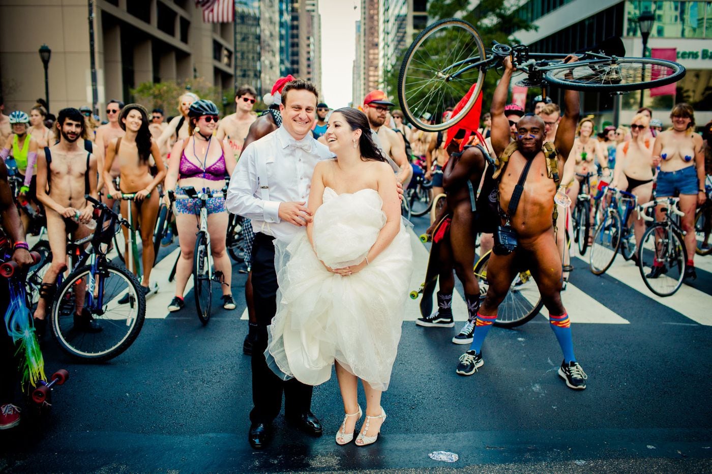 Senior Nudist Couples Home Gallery - Photobombing the Naked Bike Ride is Philly's new wedding ...