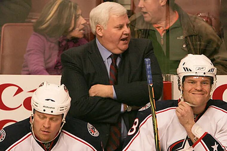 Ken Hitchcock called Peter Laviolette's style an "in-your-face, press-the-issue game." (Yong Kim/Staff Photographer)