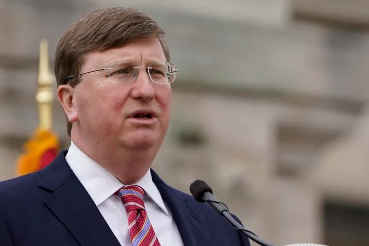 Mississippi Gov. Tate Reeves, shown speaking in January.