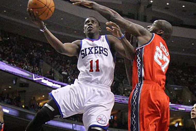 Jrue Holiday led the Sixers with 19 points against the Nets on Friday night. (Ron Cortes/Staff Photographer)