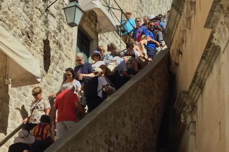 Crowds climbing the walls in Dubrovnik, Croatia. (Photo: Michael Milne)