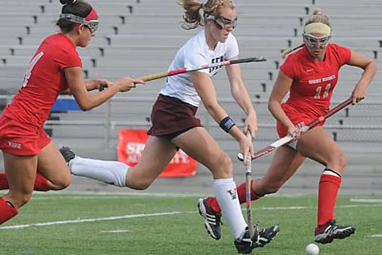 Eastern's Austyn Cuneo (center) was named South Jersey's field hockey player of the year. (Photo/Curt Hudson)