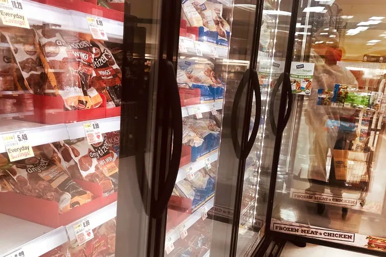 Frozen meat meals for sale at the ShopRite in Cherry Hill are among the grocery store items recommended to restock household pantries as residents may have eaten their two-week food supply during the coronavirus pandemic.