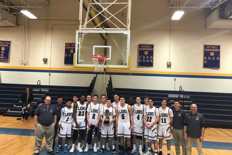 The Lower Moreland boys' basketball team defeated Valley Forge Millitary Academy, 64-52, on Saturday to win the Bicentennial League championship.