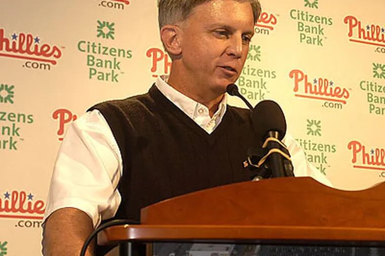 Ed Wade acquired 11 of the 25 players on the Phillies' 2008 world championship squad. (File photo)