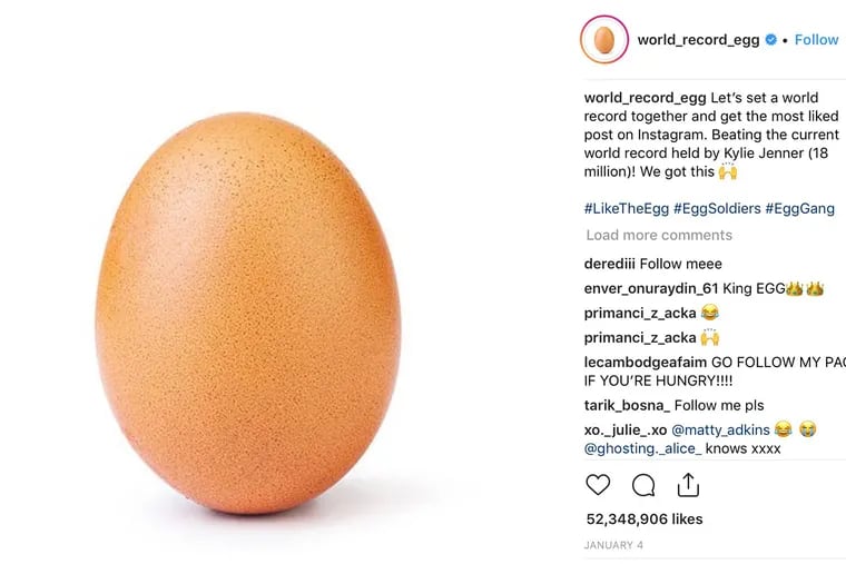 Someone created an Instagram photo of a single brown egg with the express purpose of getting more likes than Kylie Jenner's baby. (Instagram/TNS)