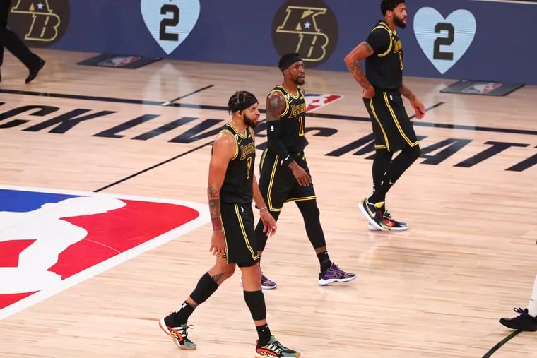 The Lakers are 4-0 in the playoffs when wearing their "Black Mamba" jerseys inspired by Kobe Bryant.