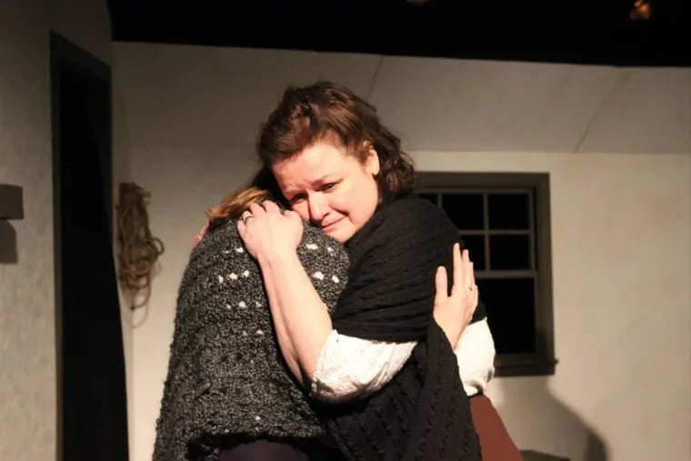 Katie Stahl (left) and Mary Pat Walsh in “Riders to the Sea” by John Millington Synge, part of “The Women of Ireland,” through April 21 by Irish Heritage Theatre/Plays &amp; Players Theatre.