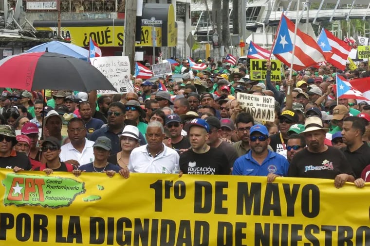 Last month in San Juan, Puerto Ricans protested upcoming austerity measures amid an economic crisis and demanded an audit of the island’s debt. The U.S. is expected to soon announce whether it will resolve a $70 billion debt load through a deal with bondholders or a bankruptcy-like process.