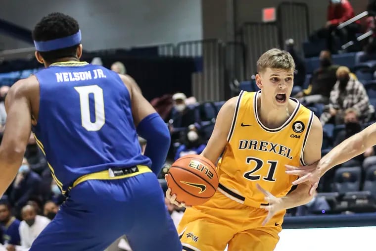 Junior forward Mate Okros has been Drexel's most prolific three-point shooter this season.