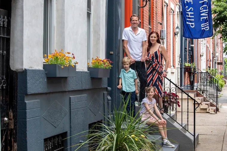 The Greenawalt family — Chris, Danielle, Dashiell, 6, and Chloe, 11 — discovered Northern Liberties when they moved to Philadelphia from Boston. Chris' interior design firm, Bunker Workshop, also is located in the neighborhood.