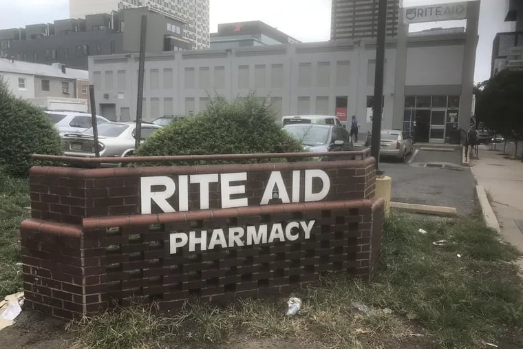 The Rite Aid at 2301 Walnut St. is closed as of Thursday. Earlier this month, the company relocated its worker-less headquarters to the Navy Yard in South Philadelphia.