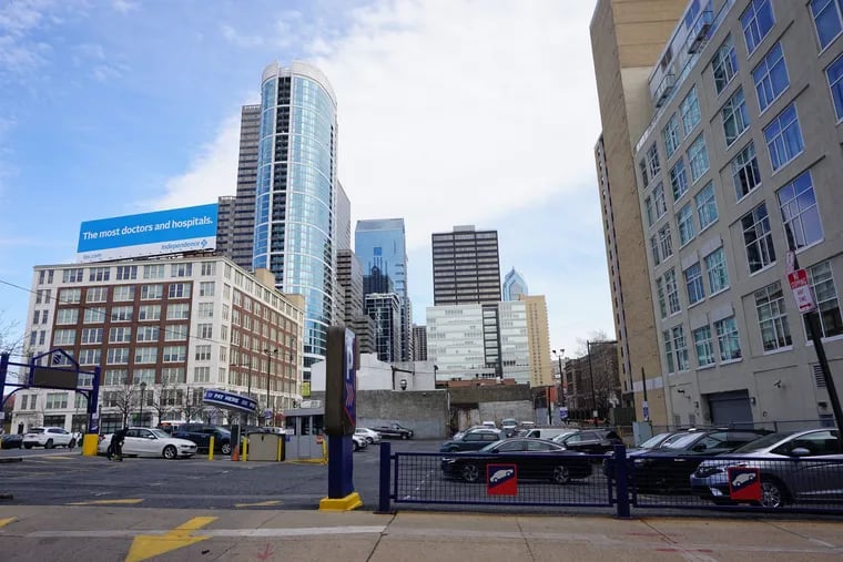 Parking lot at 23rd and Market Streets, where Parkway Corp. wants to build a new office tower.