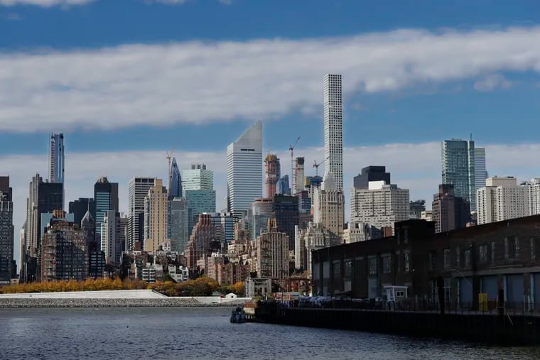 In this file photo, the Manhattan skyline is seen from Queens earlier this month.