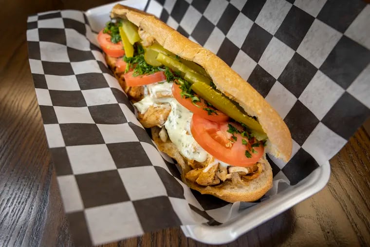 The Chicken Maroosh sandwich at Saad's Halal restaurant, 4500 Walnut Street, Philadelphia on Wednesday, February 1, 2023.