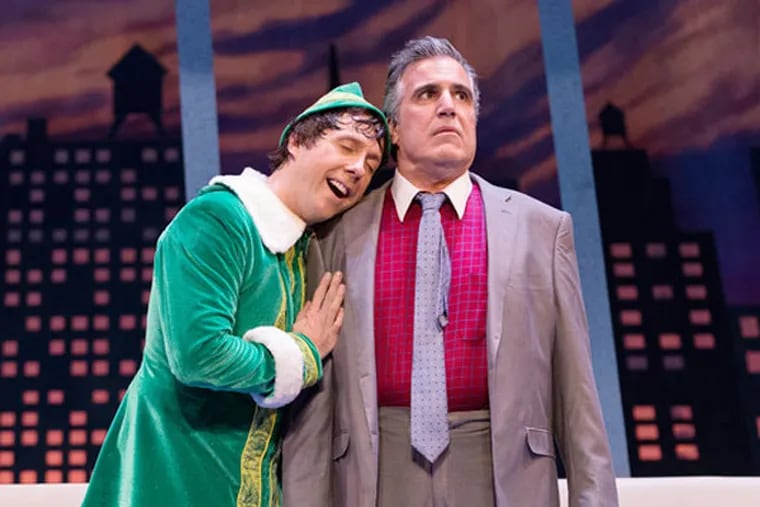 Christopher Sutton and Charles Pistone in "Elf" at Walnut Street Theatre.