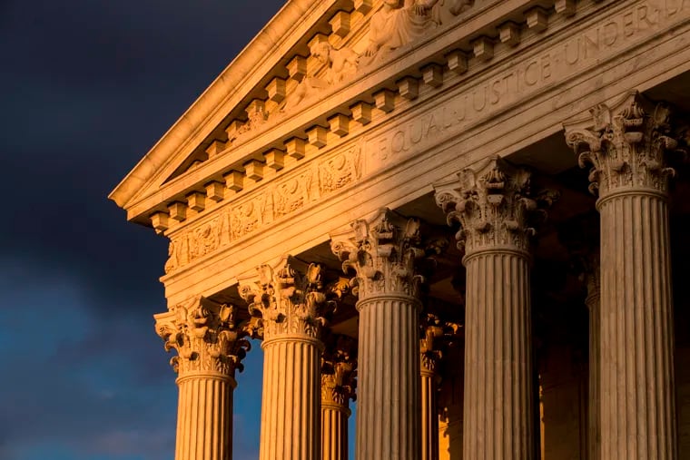The Supreme Court in Washington is seen at sunset Oct. 10, 2017. The Supreme Court ruled Sept. 11, 2019 to allow nationwide enforcement of a Trump administration rule that prevents most Central American immigrants from seeking asylum in the United States, a decision that reflects Republicans' effective strategic attention to federal courts, write Kermit Roosevelt III and Daniel Cotter.