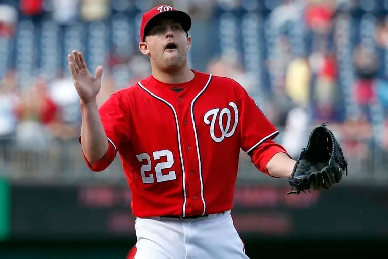 Veteran reliever Drew Storen, pictured here in a 2014 game, notched 95 saves for the Washington Nationals from 2010-15.