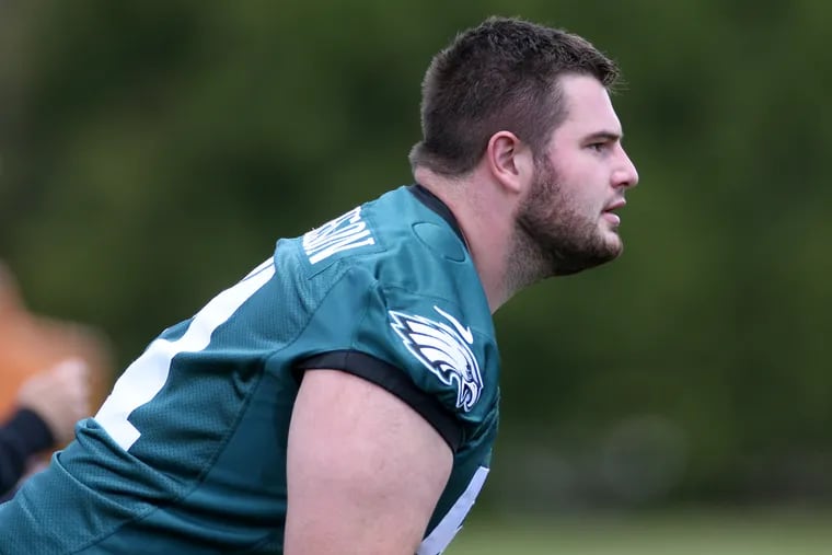 Rookie offensive lineman Landon Dickerson is big and fast and physical, the Eagles say. Those traits are essential in the NFL these days.