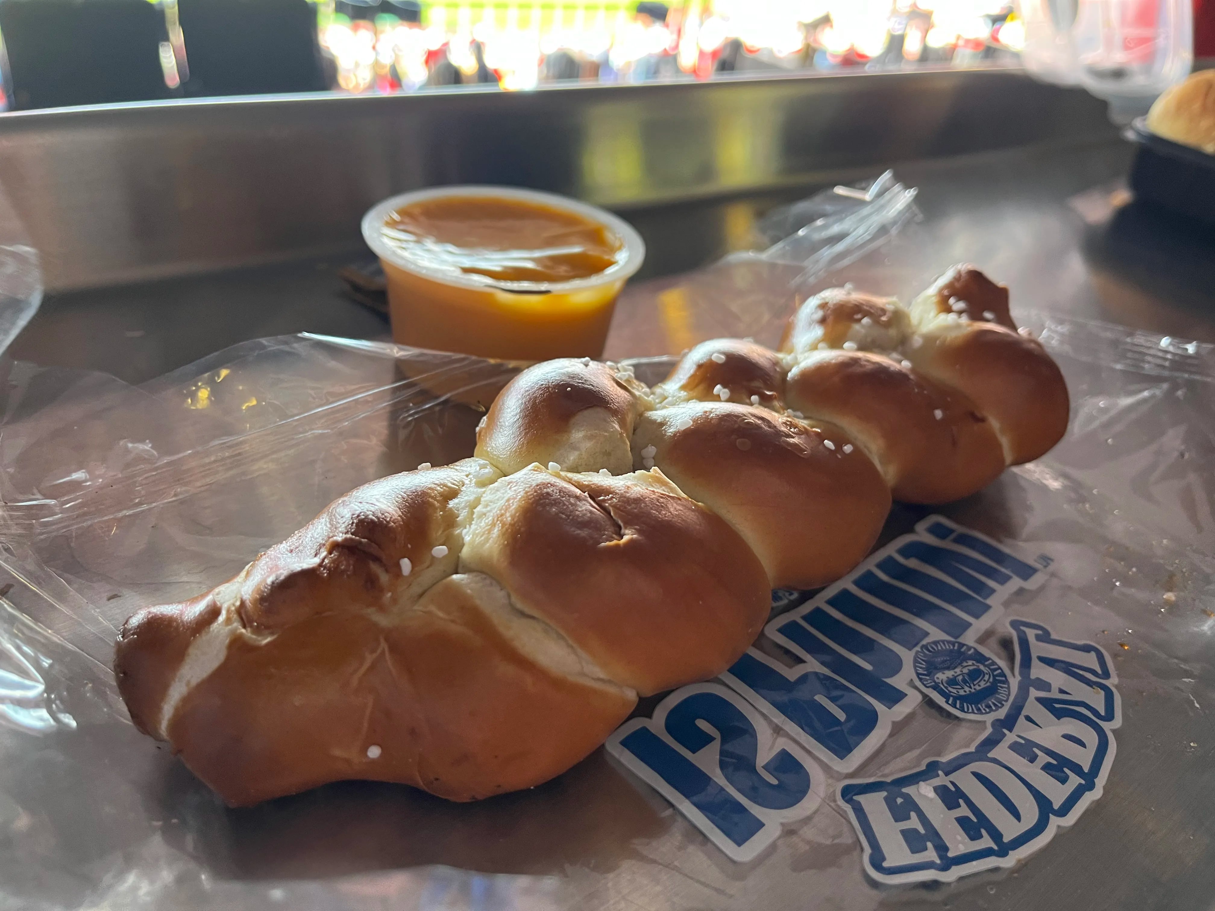 A Federal Pretzel's pretzel braid available at all Ballpark Favorites concession stands at Citizens Bank Park.