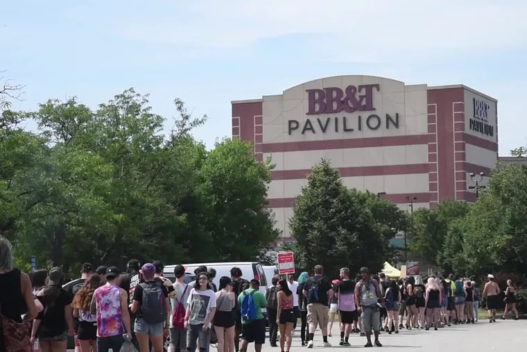 Concert sounds from Camden's BB&T Pavilion were heard more than a mile away Sunday night in South Philadelphia.