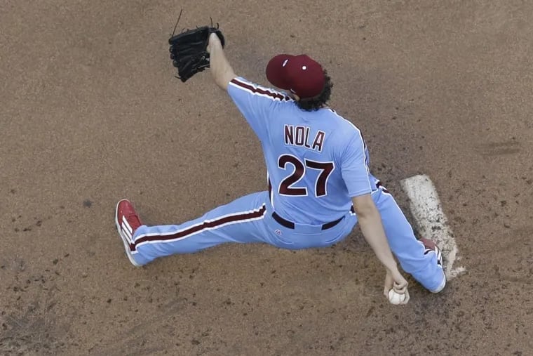 Aaron Nola has struck out at least six batters in each of his last eight starts. He has a 2.65 ERA in that stretch.