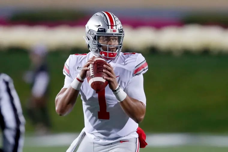 Ohio State’s offense averages nearly 50 points and 527 total yards per game behind quarterback Justin Fields (22 touchdowns, one interception).