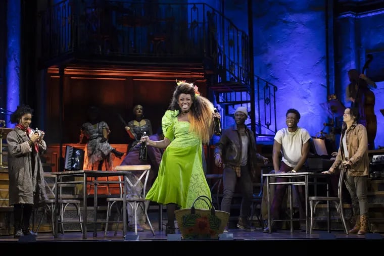 Kimberly Marable as Persephone in the North American touring production of "Hadestown," which opened at the Academy of Music on Feb. 9.