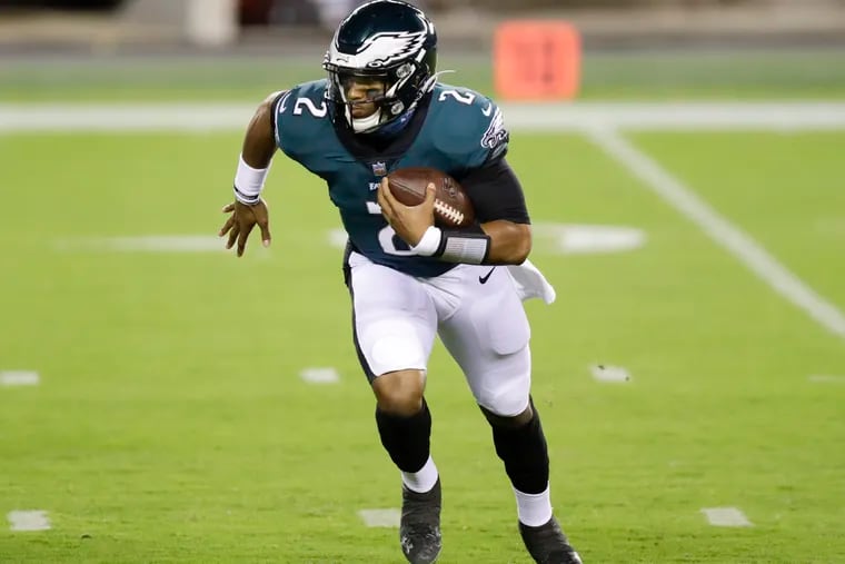 Eagles quarterback Jalen Hurts has shown flashes of making the big plays.