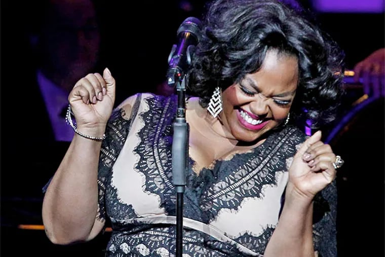 Philadelphia's own Jill Scott told the Academy of Music audience it was a privilege to sing with the Philadelphia Orchestra. Gala proceeds, about $1 million, will pay for capital improvements at the Academy. (Michael Bryant/Staff Photographer)
