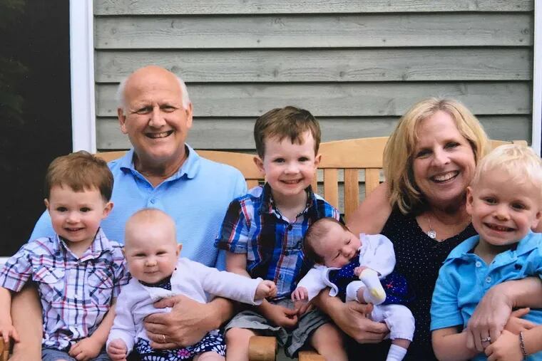 Richard and Theresa Bigler with grandchildren in June 2013. Her suit alleges his death was caused by an infection related to an Olympus Corp. duodenoscope during cancer treatment. The company, with a North American base north of Philadelphia, defends the scope and accuses the hospital of improper cleaning.
