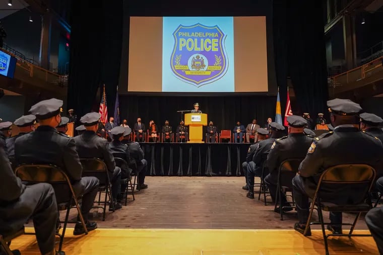 Police Commissioner Danielle Outlaw, speaking at a Philadelphia Police Promotion Ceremony in 2021.