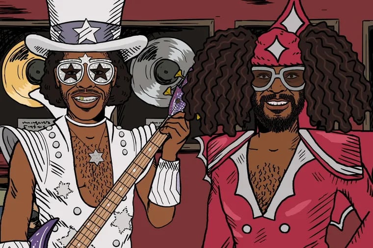 Bootsy Collins and George Clinton in 'Mike Judge's Tales From The Tour Bus, Season Two.'