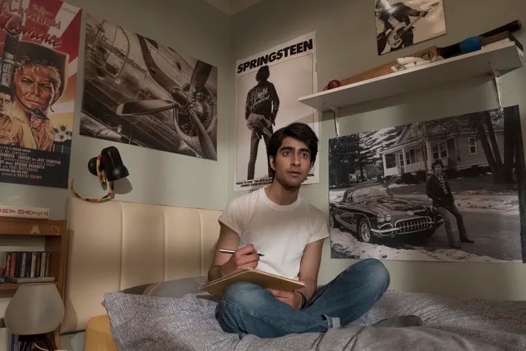 This image provided by Warner Bros. Entertainment Inc. shows Viveik Kalra in a scene from “Blinded by the Light,” a Warner Bros. Pictures release in which Kalra plays Javed, a Pakistani-British teen whose life is transformed when a friend introduces him to Bruce Springsteen’s music in 1987 Britain. (Nick Wall/Warner Bros. Entertainment Inc. via AP)